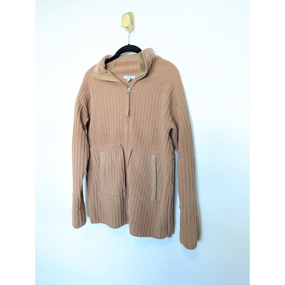 FLX Sweater Womens Extra‎ Small Tan Mature Cardigan Neutral Ribbed Casual Soft - Picture 2 of 12